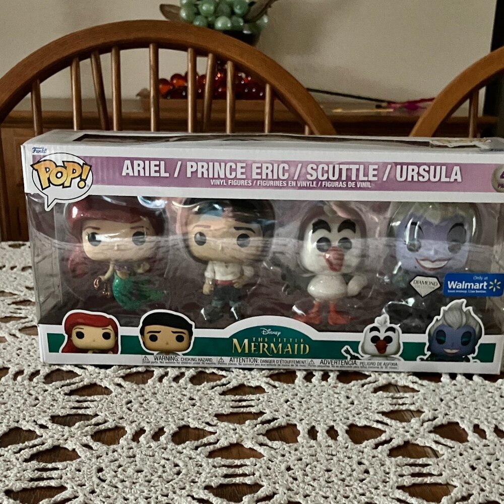 New Diamond Collection Disney The Little Mermaid Funko Pop! 4 Pack